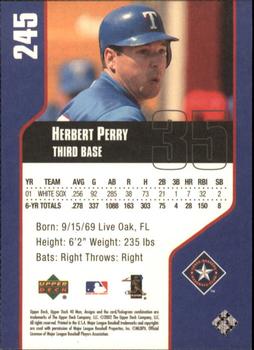 2002 Upper Deck 40-Man #245 Herbert Perry Back