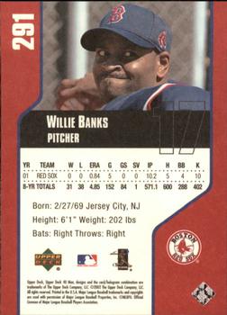 2002 Upper Deck 40-Man #291 Willie Banks Back