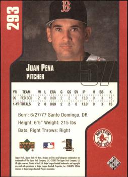 2002 Upper Deck 40-Man #293 Juan Pena Back