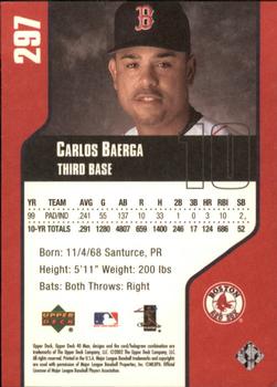 2002 Upper Deck 40-Man #297 Carlos Baerga Back