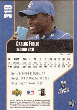 2002 Upper Deck 40-Man #319 Carlos Febles Back