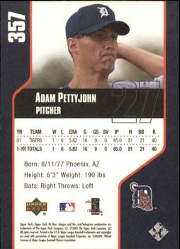 2002 Upper Deck 40-Man #357 Adam Pettyjohn Back