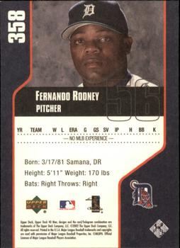 2002 Upper Deck 40-Man #358 Fernando Rodney Back
