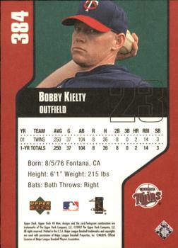 2002 Upper Deck 40-Man #384 Bobby Kielty Back
