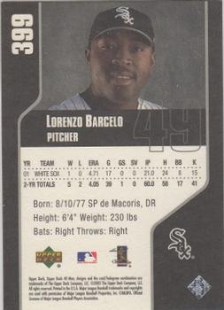 2002 Upper Deck 40-Man #399 Lorenzo Barcelo Back