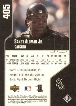 2002 Upper Deck 40-Man #405 Sandy Alomar Jr. Back