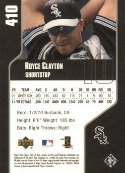 2002 Upper Deck 40-Man #410 Royce Clayton Back