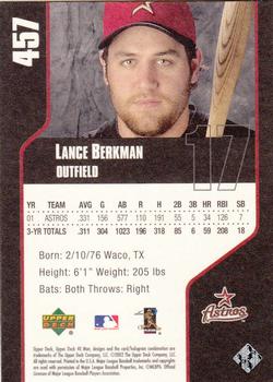 2002 Upper Deck 40-Man #457 Lance Berkman Back