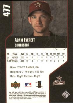 2002 Upper Deck 40-Man #477 Adam Everett Back
