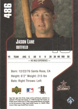 2002 Upper Deck 40-Man #486 Jason Lane Back