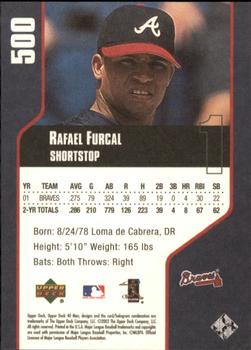 2002 Upper Deck 40-Man #500 Rafael Furcal Back
