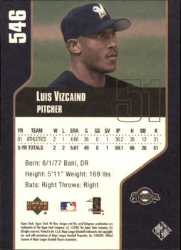 2002 Upper Deck 40-Man #546 Luis Vizcaino Back