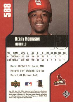 2002 Upper Deck 40-Man #588 Kerry Robinson Back