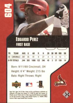 2002 Upper Deck 40-Man #604 Eduardo Perez Back