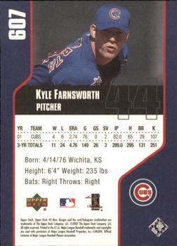 2002 Upper Deck 40-Man #607 Kyle Farnsworth Back