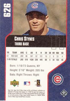 2002 Upper Deck 40-Man #626 Chris Stynes Back