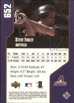 2002 Upper Deck 40-Man #652 Steve Finley Back