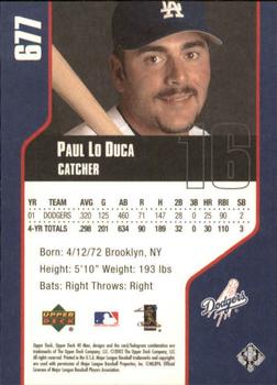 2002 Upper Deck 40-Man #677 Paul Lo Duca Back