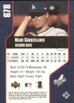 2002 Upper Deck 40-Man #678 Mark Grudzielanek Back