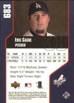 2002 Upper Deck 40-Man #683 Eric Gagne Back