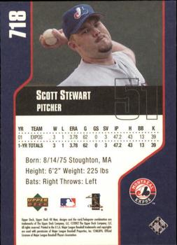 2002 Upper Deck 40-Man #718 Scott Stewart Back