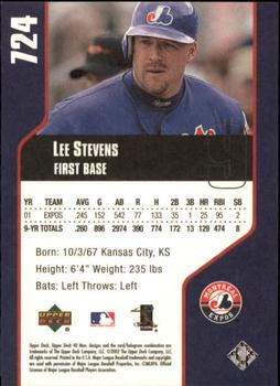 2002 Upper Deck 40-Man #724 Lee Stevens Back