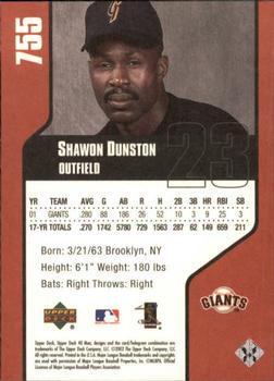 2002 Upper Deck 40-Man #755 Shawon Dunston Back