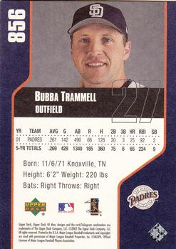 2002 Upper Deck 40-Man #856 Bubba Trammell Back