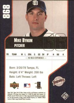 2002 Upper Deck 40-Man #868 Mike Bynum Back