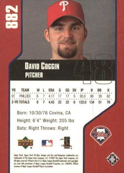 2002 Upper Deck 40-Man #882 Dave Coggin Back