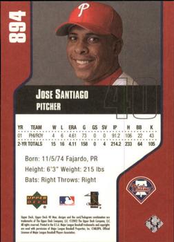 2002 Upper Deck 40-Man #894 Jose Santiago Back
