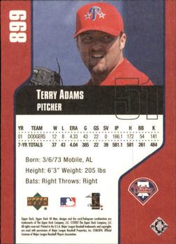 2002 Upper Deck 40-Man #899 Terry Adams Back