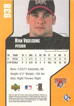 2002 Upper Deck 40-Man #938 Ryan Vogelsong Back