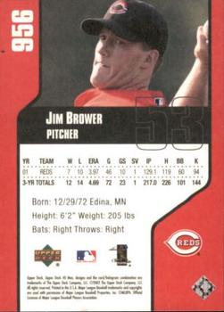 2002 Upper Deck 40-Man #956 Jim Brower Back