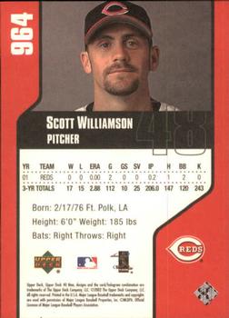 2002 Upper Deck 40-Man #964 Scott Williamson Back