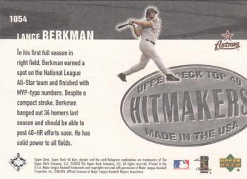 2002 Upper Deck 40-Man #1054 Lance Berkman Back