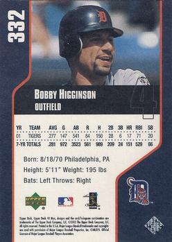 2002 Upper Deck 40-Man #332 Bobby Higginson Back