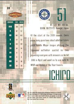 2002 Upper Deck Ballpark Idols #33 Ichiro Back