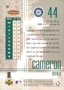 2002 Upper Deck Ballpark Idols #36 Mike Cameron Back