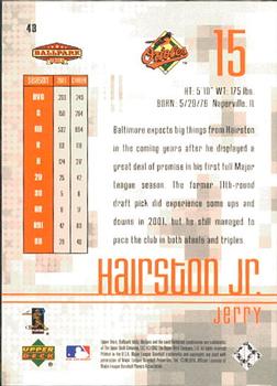 2002 Upper Deck Ballpark Idols #43 Jerry Hairston Jr. Back