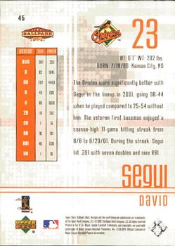 2002 Upper Deck Ballpark Idols #45 David Segui Back