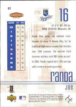 2002 Upper Deck Ballpark Idols #62 Joe Randa Back