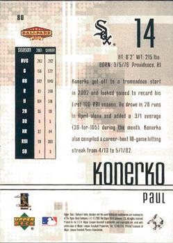 2002 Upper Deck Ballpark Idols #80 Paul Konerko Back