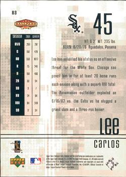 2002 Upper Deck Ballpark Idols #83 Carlos Lee Back