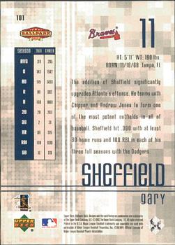 2002 Upper Deck Ballpark Idols #101 Gary Sheffield Back