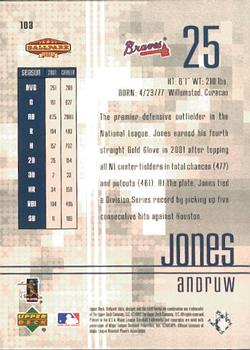 2002 Upper Deck Ballpark Idols #103 Andruw Jones Back