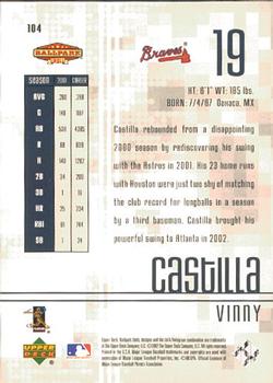 2002 Upper Deck Ballpark Idols #104 Vinny Castilla Back