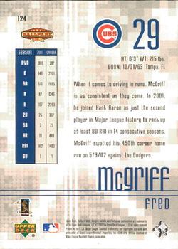 2002 Upper Deck Ballpark Idols #124 Fred McGriff Back