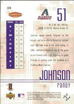 2002 Upper Deck Ballpark Idols #128 Randy Johnson Back