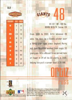 2002 Upper Deck Ballpark Idols #152 Russ Ortiz Back